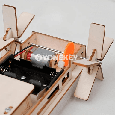Çagalar üçin DIY agaç buhar gämisi, ýygnalýan öwrediji oýunjak