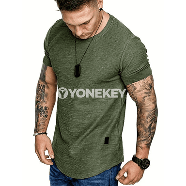 Erkekler üçin ýeňil tomus futbolkasy, gysga ýeňli sport model