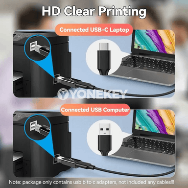 Type-C — USB-B adapter, MacBook we saz gurallary üçin