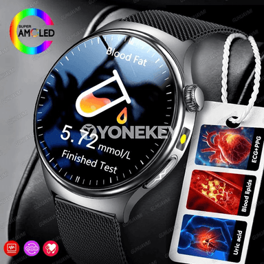2026 saglyk akylly sagat, gan basyşy, ýürek urşy, ECG+PPG, Bluetooth jaň