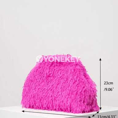 Aýal-gyzlar üçin dopamin stilli klips sumka, uly göwrümli elegant clutch