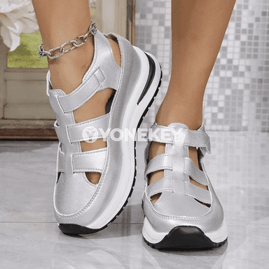 Zenanlar üçin tomus sandal, platformaly topukly, uly ölçeg 43 çenli