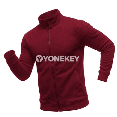 Erkekler üçin fermuarly sport jaket — ýeňil, ýyly, uzyn ýeňli