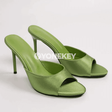 Zenanlar üçin täze stiletto balyk agyz sandal, açyk ujly, elegant