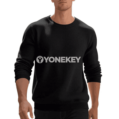 Erkekler üçin rahat giň boýunly svitşot, gündelik pullover