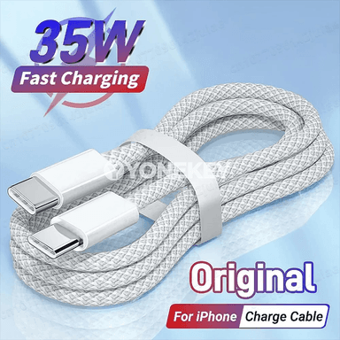 35W çalt zarýad beriji USB-C kabel, iPhone 15 üçin, 1-2 m