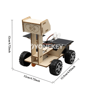 Gün energiýaly Aý buggy 3D agaç puzzle toplumy, DIY model
