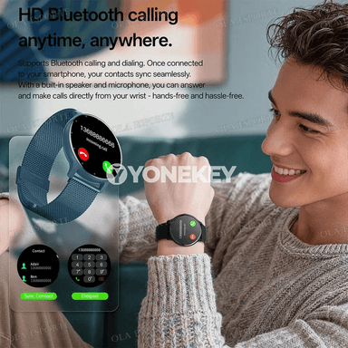 Erkekler we zenanlar üçin Bluetooth jaňly akylly sagat, sport görnüşli