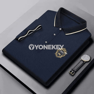 Erkekler üçin ýazky polo köýnek, nagyşly, ýeňil we dem alýan