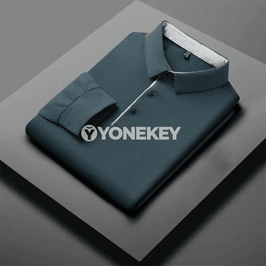 Erkekler üçin ýyly, işewür-stil uzyn ýeňli polo köýnek