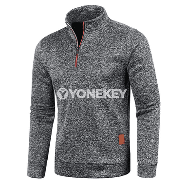 Erkekler üçin ýeňil half zipper switer, güýzki gündelik