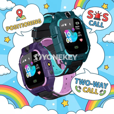 Çagalar üçin GPS akylly sagat, SIM kartaly, kameraly, suw geçirmeýän