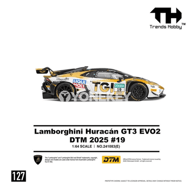 Lamborghini Huracan GT3 EVO2 1:64 metal poyga modeli, kolleksiýa üçin