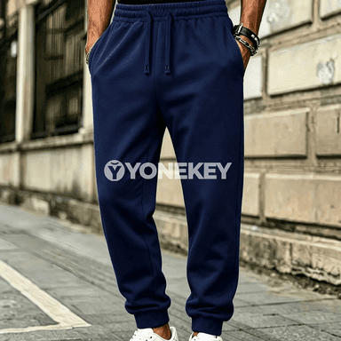 Erkekler üçin elastik boýunjally ýeňil sport balaklar