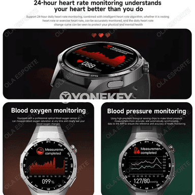 Ola Esporte HW12 akylly sagat, AMOLED ekran, GPS, Bluetooth jaň