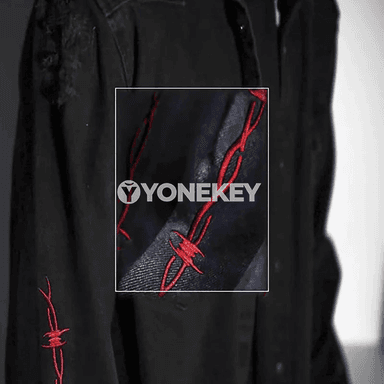 Erkekler üçin Harajuku stilde ýaz-güýz denim jacket, döwrebap eşik