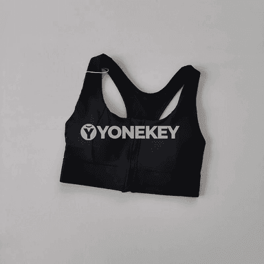 Aýallar üçin öňü ýapluly sazlanýan sport bra, ylgaw we ýoga üçin