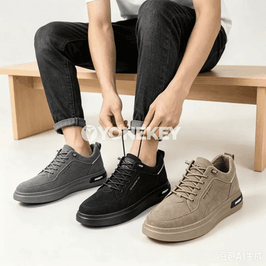 Erkekler üçin ýeňil we howa geçiriji slip-on krossowkalar