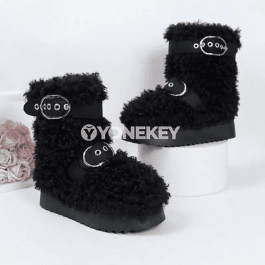 Zenanlar üçin gyşky ýüňli plyuşly ýokary ýyly ädikler