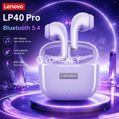 Lenovo LP40 Pro TWS Bluetooth 5.4 simsiz nauşnikler, mikrofonly