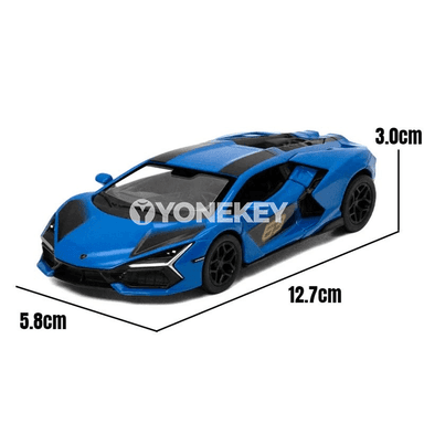 KiNSMART Lamborghini Revuelto 1:38 metal model awtoulagy, çekip barýan