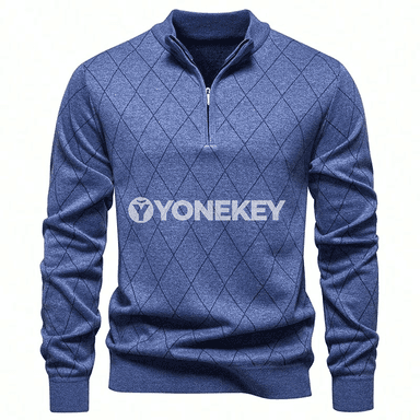 Erkekler üçin zipli gündelik hudi, ýumşak trikotaž sweatshirt