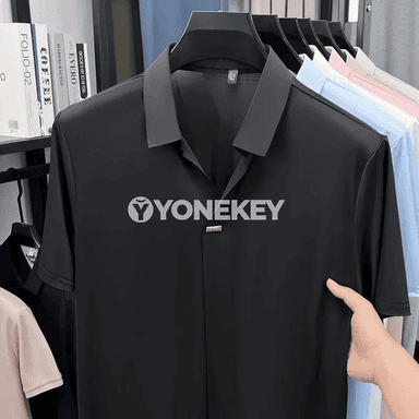 Erkekler üçin ýeňil howa geçiriji gysga ýeňli polo köýnek