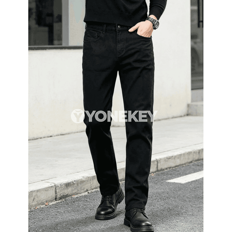 Erkekler üçin slim fit klassik jinsy balak, gündelik stil
