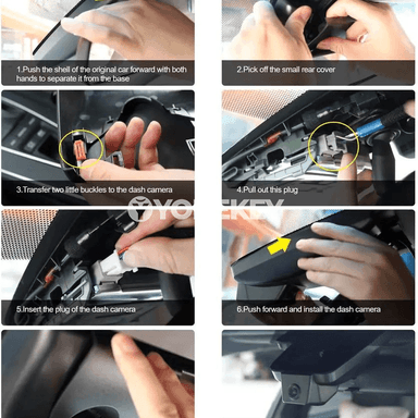 Toyota Camry üçin Fitcamx 4K gizlin awto registrator, Wi-Fi, gijeki rejes