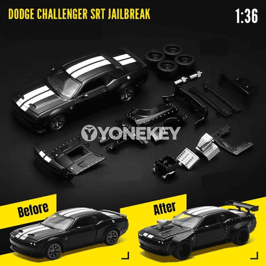 Dodge Challenger SRT Hellcat Mini Model Awtoulag, 1:36, Metal