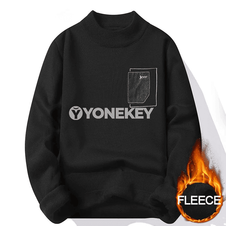 Erkekler üçin ýyly slim-fit dokma switer