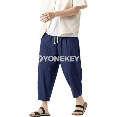 Ýeňil koreý stilindäki erkek balaklar, giň kesimli ýazlyk rahat model