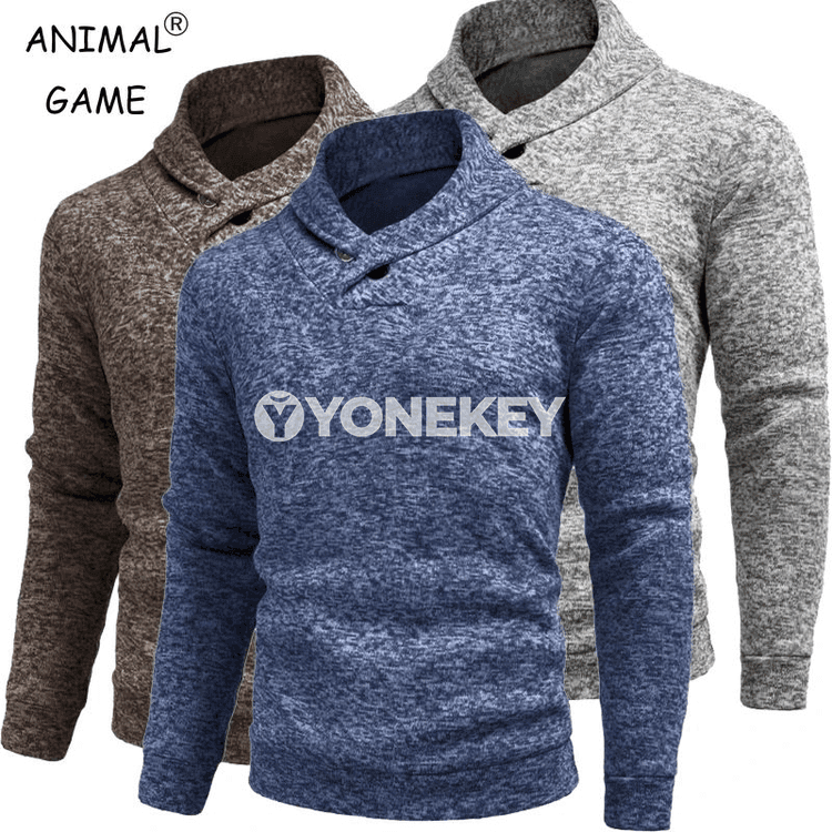 Erkekler üçin ýokary boýunly zipsiz ýyly sweatshirt, oversize