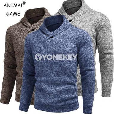 Erkekler üçin ýokary boýunly zipsiz ýyly sweatshirt, oversize