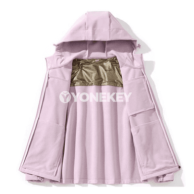 LNGXO zenanlar üçin ýyly suw geçirmeýän softshell gezelenç kurtkasy