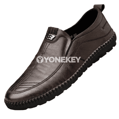 Erkekler üçin gündelik slip-on deri loafer aýakgaplar, rahat we ýeňil
