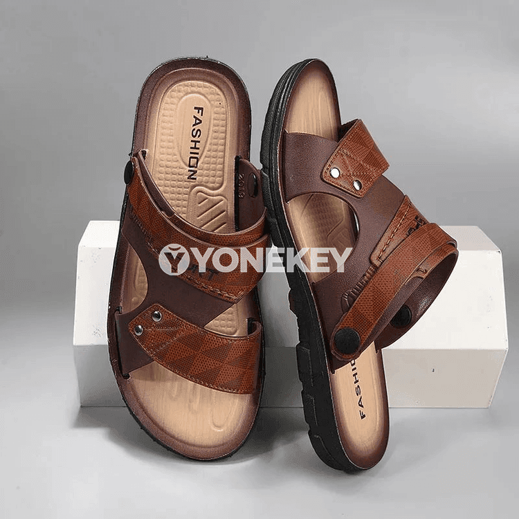 Erkekler üçin amatly ýazky sandal, günlük rahat aýakgap