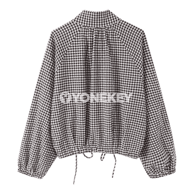 Aýal-gyzlar üçin öýjükli gysga jaket, boýunly, ýaz-tomus