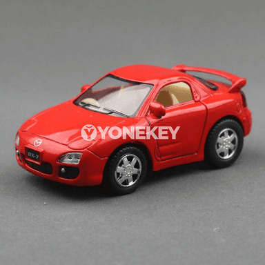 Mazda RX-7 metal modeli, çekilme aýratynlykly, çagalar üçin kolleksiýa oýnawaç