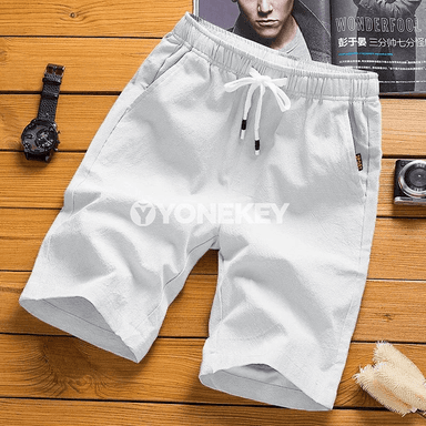 Erkekler üçin ýeňil sport şortikleri, dem alýan tomus modeli