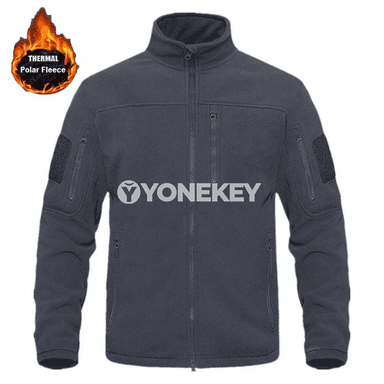 Erkekler üçin ýyly fleýz jaket, fermuarly, gyş üçin windproof model