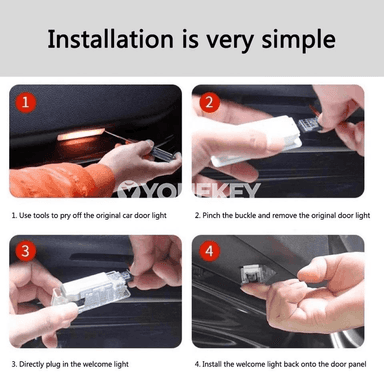 BMW gapy üçin 2 sany LED proýektor ýagtylygy, hoş geldiňiz çyrasy