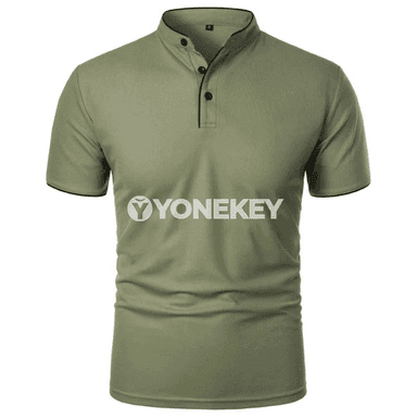 Erkekler üçin ýeňil, dem alýan polo köýnek, ýaz-tomus