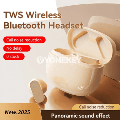 Simsiz Bluetooth 5.4 nauşnik, HD displeýli, uzyn batareýaly
