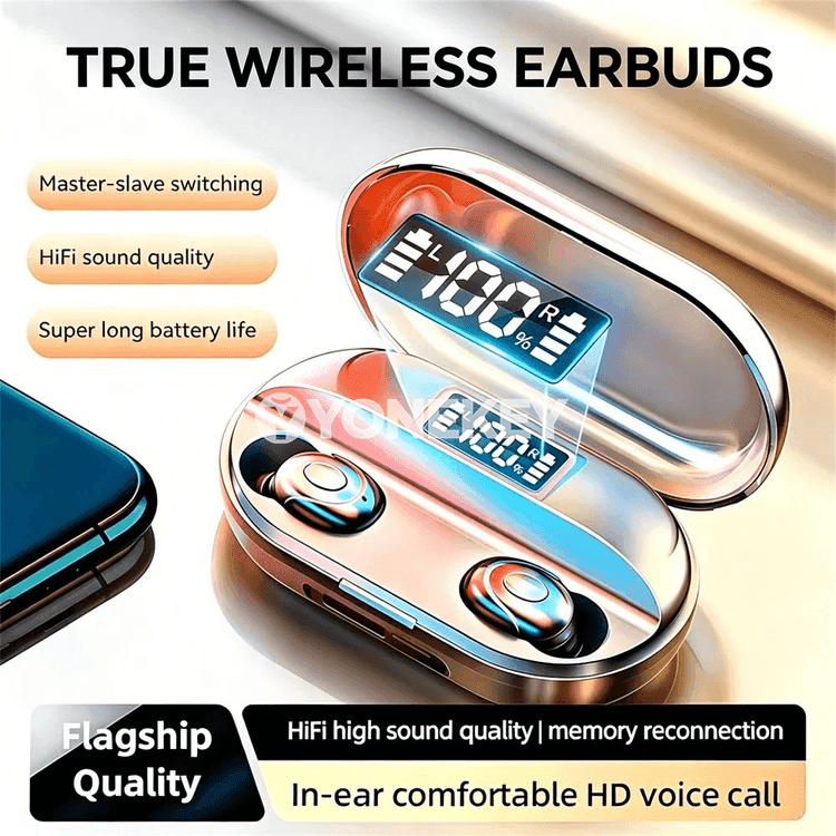 Bluetooth içki nauşnikler, mikrofonly, uzyn batareýaly, ýokary ses hili