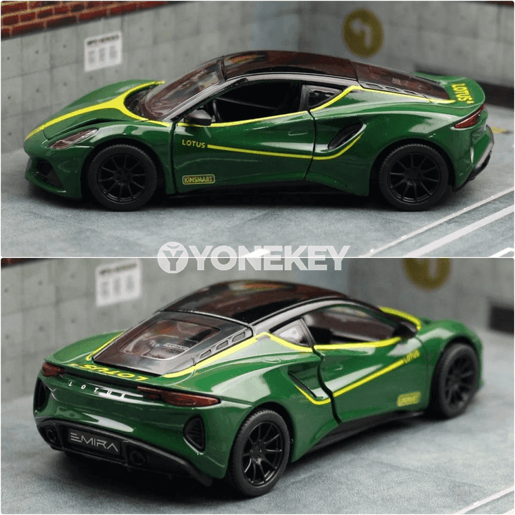 KiNSMART Lotus Emira 1:34 metal mini awtoulag modeli