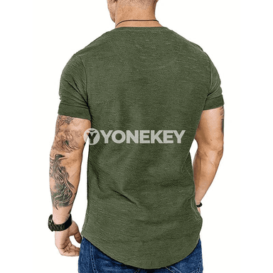 Erkekler üçin sport futbolka, slim fit, gysga ýeňli, ýaz-ýazlyk