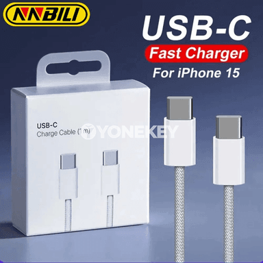 NNBILI USB-C — iPhone 15 Pro Max üçin çalt zarýad kabeli, 60W