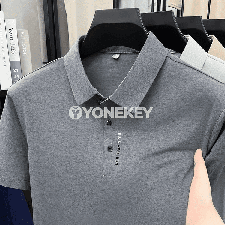 Erkekler üçin ýaz üçin ýeňil gysga ýeňli polo köýnek