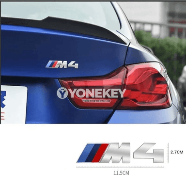 BMW M logolu 3D metal awto stikeri, fender we bagaj nyşany